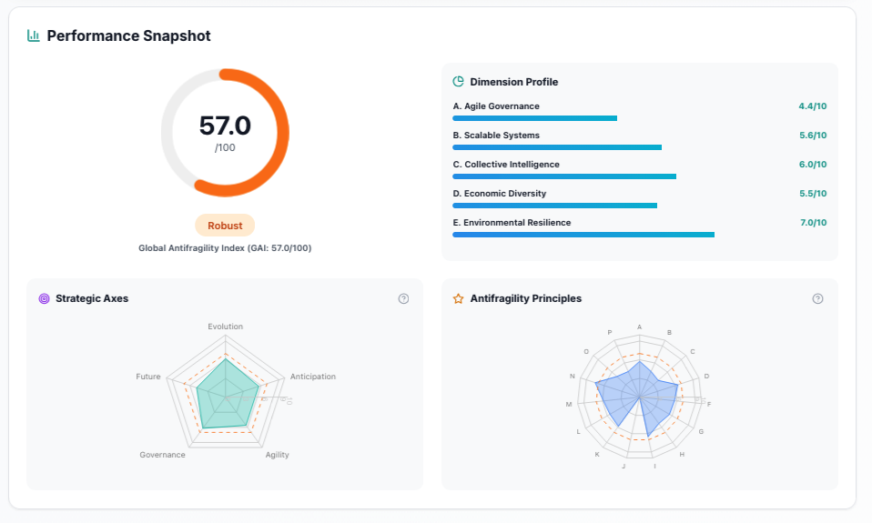 Antifragility Compass visualization